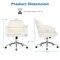 Costway Synthetic Swivel Office Chair Adjustable Task Chair Fluffy Vanity Chair